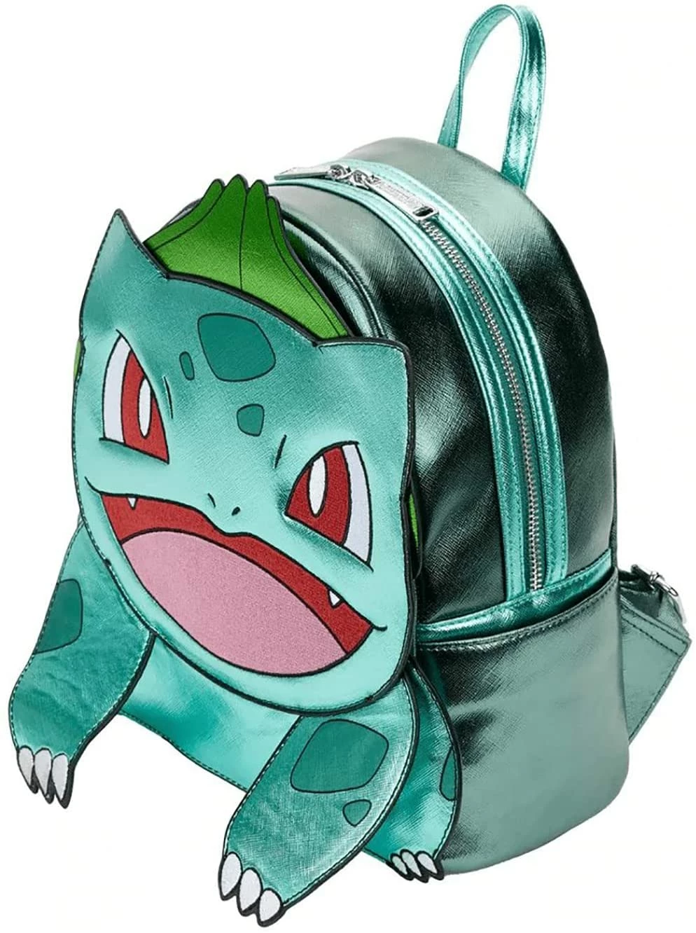 LOUNGEFLY Pokemon Metallic Bulbasaur Womens Double Strap Shoulder Bag Purse 6 LOUNGEFLY Pokemon Metallic Bulbasaur Womens Double Strap Shoulder Bag Purse
