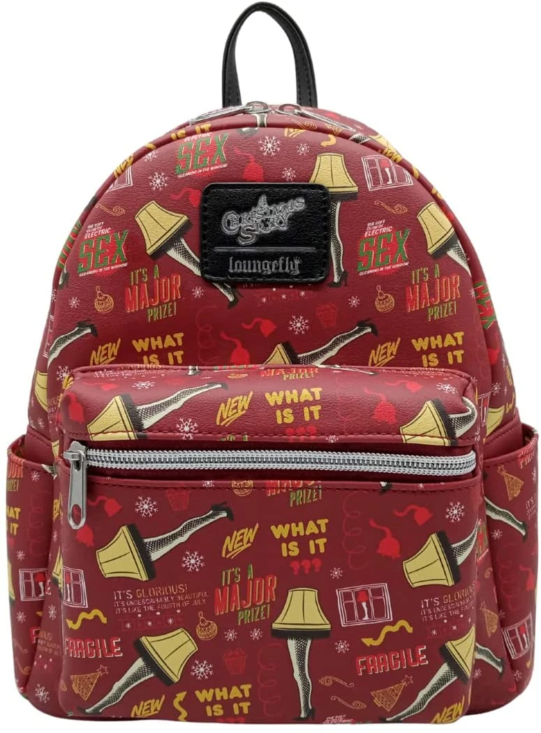 LOUNGEFLY X A Christmas Story Lampshade AOP Mini Backpack 3 LOUNGEFLY X A Christmas Story Lampshade AOP Mini Backpack