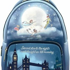 New LOUNGEFLY Peter Pan Second Star Glow Mini Backpack