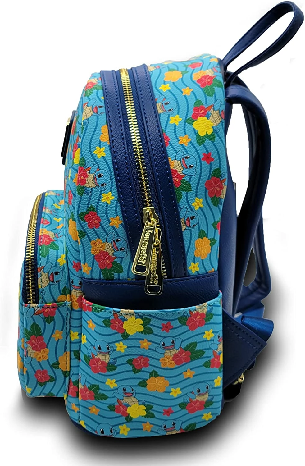LOUNGEFLY X Pokemon Squirtle Flower All Over Print Mini Backpack New 5 LOUNGEFLY X Pokemon Squirtle Flower All Over Print Mini Backpack New