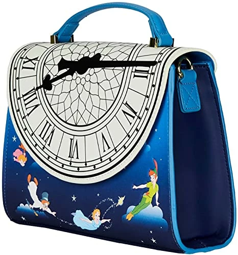 LOUNGEFLY DISNEY PETER PAN GLOW CLOCK CROSS BODY BAG 7 LOUNGEFLY DISNEY PETER PAN GLOW CLOCK CROSS BODY BAG