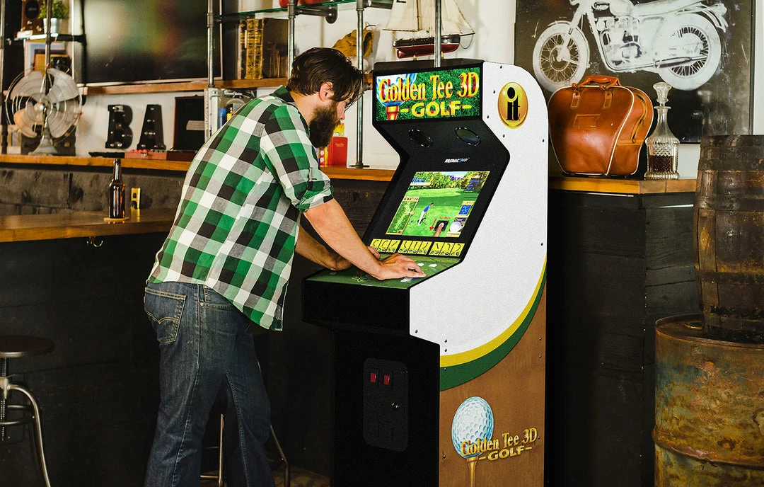 ShopHippo Arcade1Up - Golden Tee 3D Golf 19" Arcade With Lit Marquee (PRO Version) New 9 ShopHippo Arcade1Up - Golden Tee 3D Golf 19" Arcade With Lit Marquee (PRO Version) New