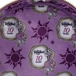 LOUNGEFLY Disney Tangled Tower Scene Womens Double Strap Shoulder Bag Purse 13 LOUNGEFLY Disney Tangled Tower Scene Womens Double Strap Shoulder Bag Purse