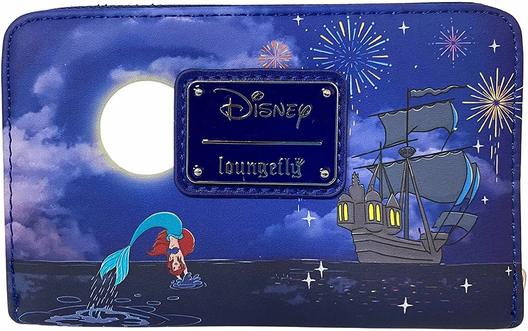 New LOUNGEFLY Little Mermaid Ariel Zip Around Wallet 3 New LOUNGEFLY Little Mermaid Ariel Zip Around Wallet