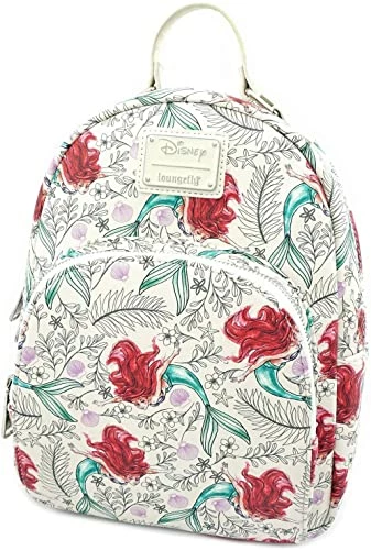 New LOUNGEFLY The Little Mermaid Ariel Allover-Print Mini Backpack 4 New LOUNGEFLY The Little Mermaid Ariel Allover-Print Mini Backpack