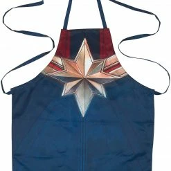 ShopHippo New CAPTAIN MARVEL Kitchen Apron - One Size Fits Most - Super For Avengers Fans Who Like To Bake And Cook - Polyester