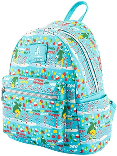 LOUNGEFLY Elf I Passed Through The Seven Levels Of The Candy Cane Forest Double Strap Shoulder Bag 3 LOUNGEFLY Elf I Passed Through The Seven Levels Of The Candy Cane Forest Double Strap Shoulder Bag