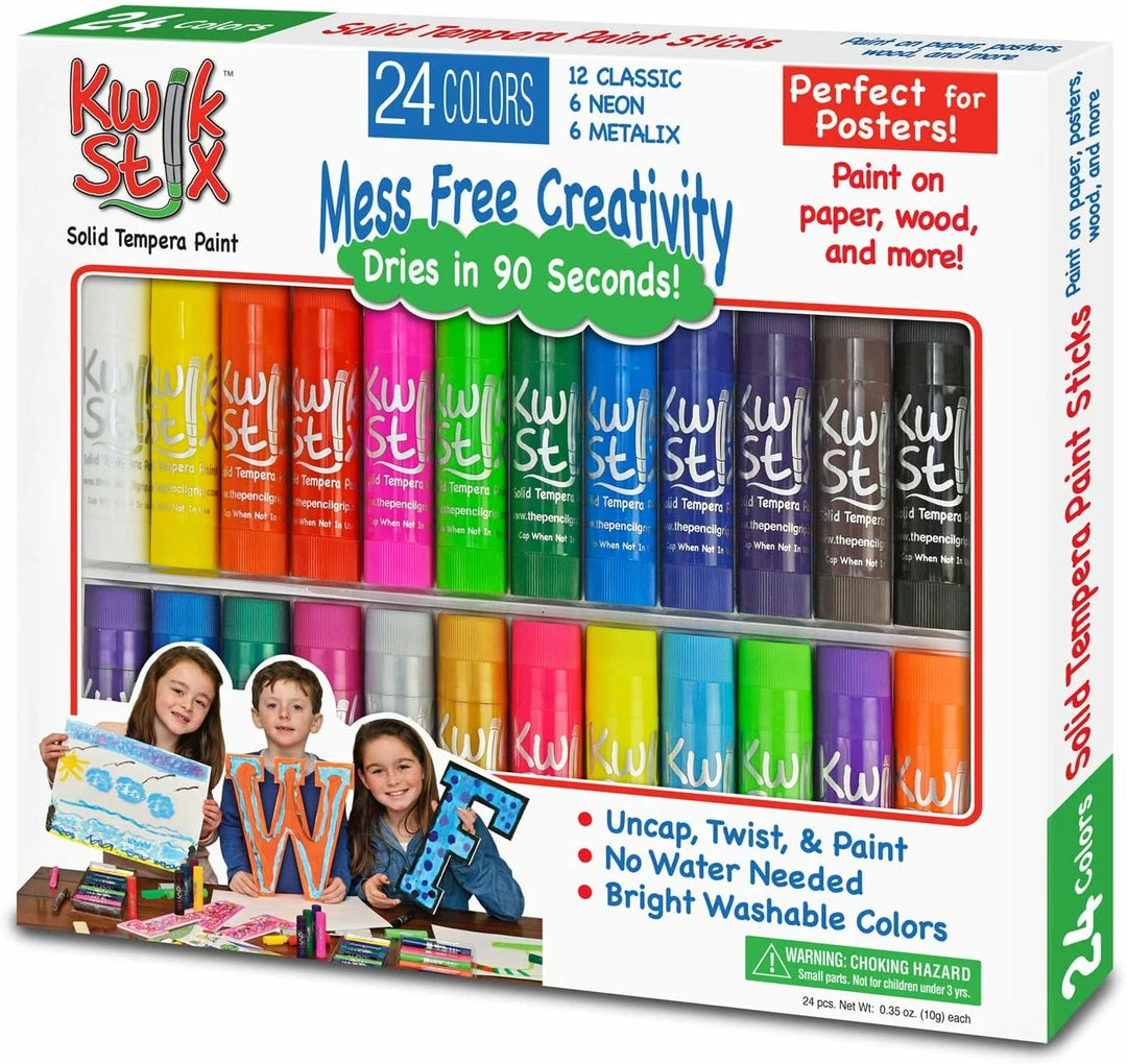 ShopHippo The Pencil Grip Kwik Stix Tempera Paint, Classic, Assorted 24 Per Set 3 ShopHippo The Pencil Grip Kwik Stix Tempera Paint, Classic, Assorted 24 Per Set