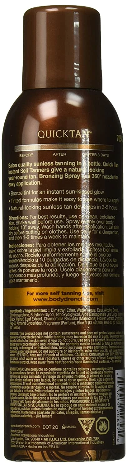 ShopHippo BODY DRENCH Quick Tan Instant Self Tanning Spray, Medium Dark, 6 Oz (Pack Of 3) New 4 ShopHippo BODY DRENCH Quick Tan Instant Self Tanning Spray, Medium Dark, 6 Oz (Pack Of 3) New