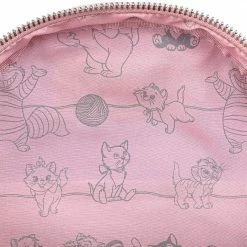 LOUNGEFLY Disney Cats Faux Leather Double Strap Shoulder Bag Purse