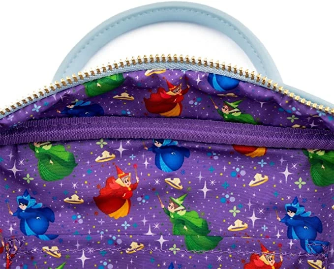 LOUNGEFLY Disney Princess Castle Sleeping Beauty Crossbody New 8 LOUNGEFLY Disney Princess Castle Sleeping Beauty Crossbody New