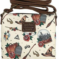 ShopHippo Loungefly X Harry Potter Tattoo All-Over Print Passport Crossbody Bag