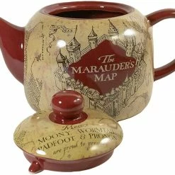 ShopHippo New Seven20 Harry Potter Marauder's Map Ceramic Teapot, Standard Size, Burgundy