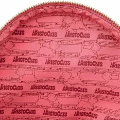 New LOUNGEFLY Disney Aristocats Piano Kitties Womens Double Strap Shoulder Bag Purse