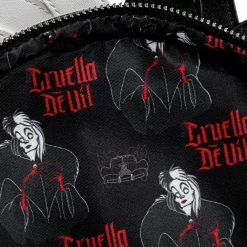 LOUNGEFLY Disney Villains Cruella De Vil Spots Cosplay Womens Double Strap Shoulder Bag Purse 9 LOUNGEFLY Disney Villains Cruella De Vil Spots Cosplay Womens Double Strap Shoulder Bag Purse