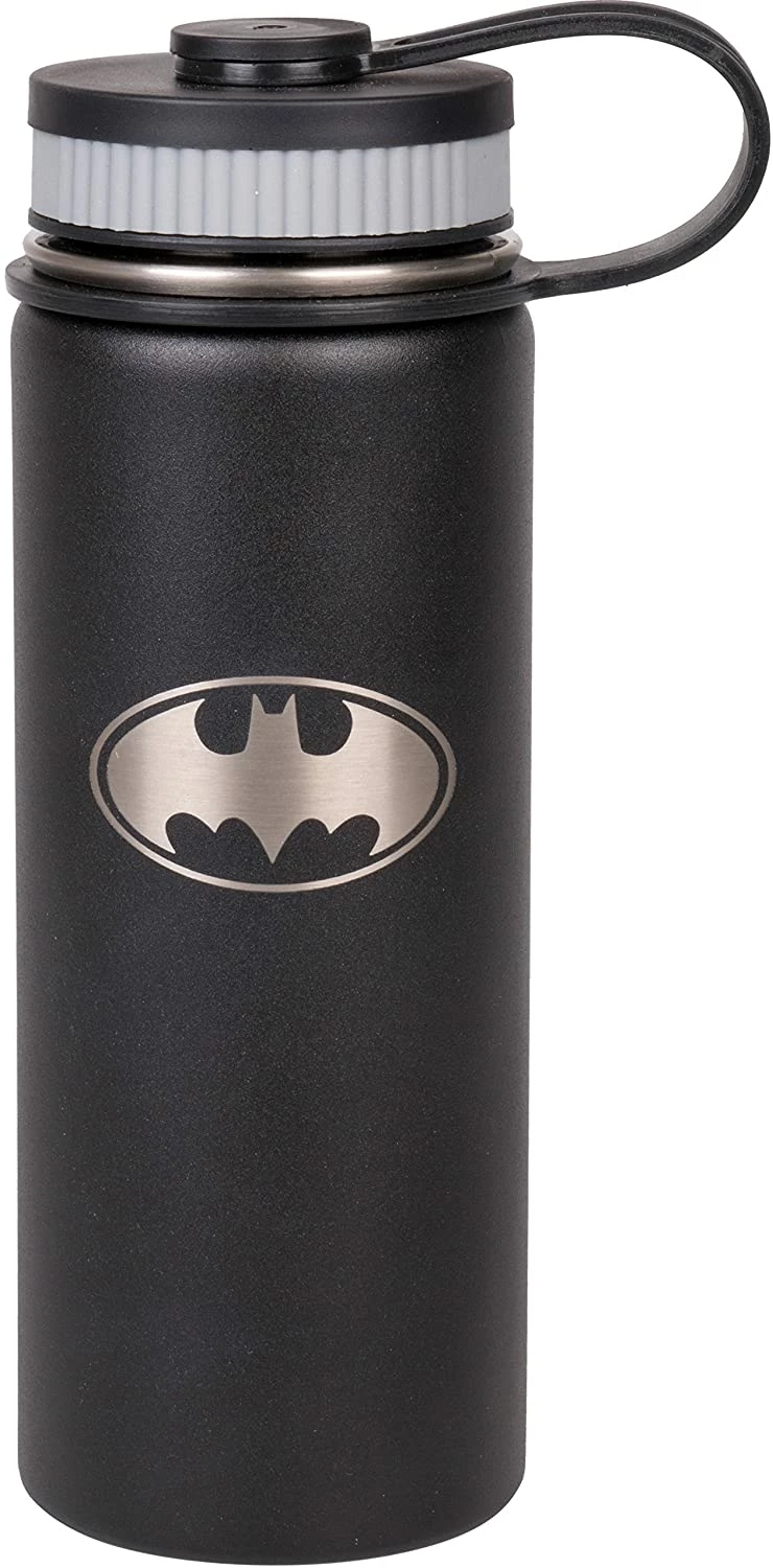 ShopHippo DC Batman Stainless Steel Water Bottle - Wide Mouth Double Walled Vacuum Insulated Bottle For Hot And Cold Beverages - 550ml/18oz New 3 ShopHippo DC Batman Stainless Steel Water Bottle - Wide Mouth Double Walled Vacuum Insulated Bottle For Hot And Cold Beverages - 550ml/18oz New