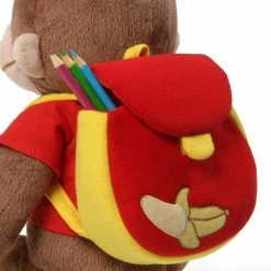 ShopHippo New GUND Curious George Back To School Backpack Stuffed Animal Plush, 16"