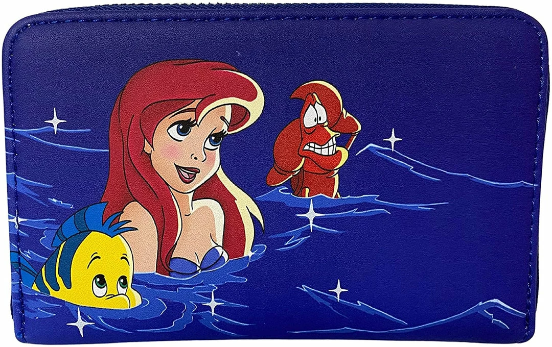 New LOUNGEFLY Little Mermaid Ariel Zip Around Wallet 4 New LOUNGEFLY Little Mermaid Ariel Zip Around Wallet