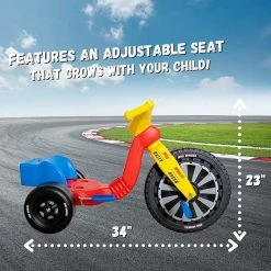 ShopHippo The Original Big Wheel 16 Inch Tricycle - Big Wheel For Kids 3-8 Boys Girls Outdoor Kids Toys Drift Trike With Spin Out Hand Brake - Rally Racer 12 ShopHippo The Original Big Wheel 16 Inch Tricycle - Big Wheel For Kids 3-8 Boys Girls Outdoor Kids Toys Drift Trike With Spin Out Hand Brake - Rally Racer