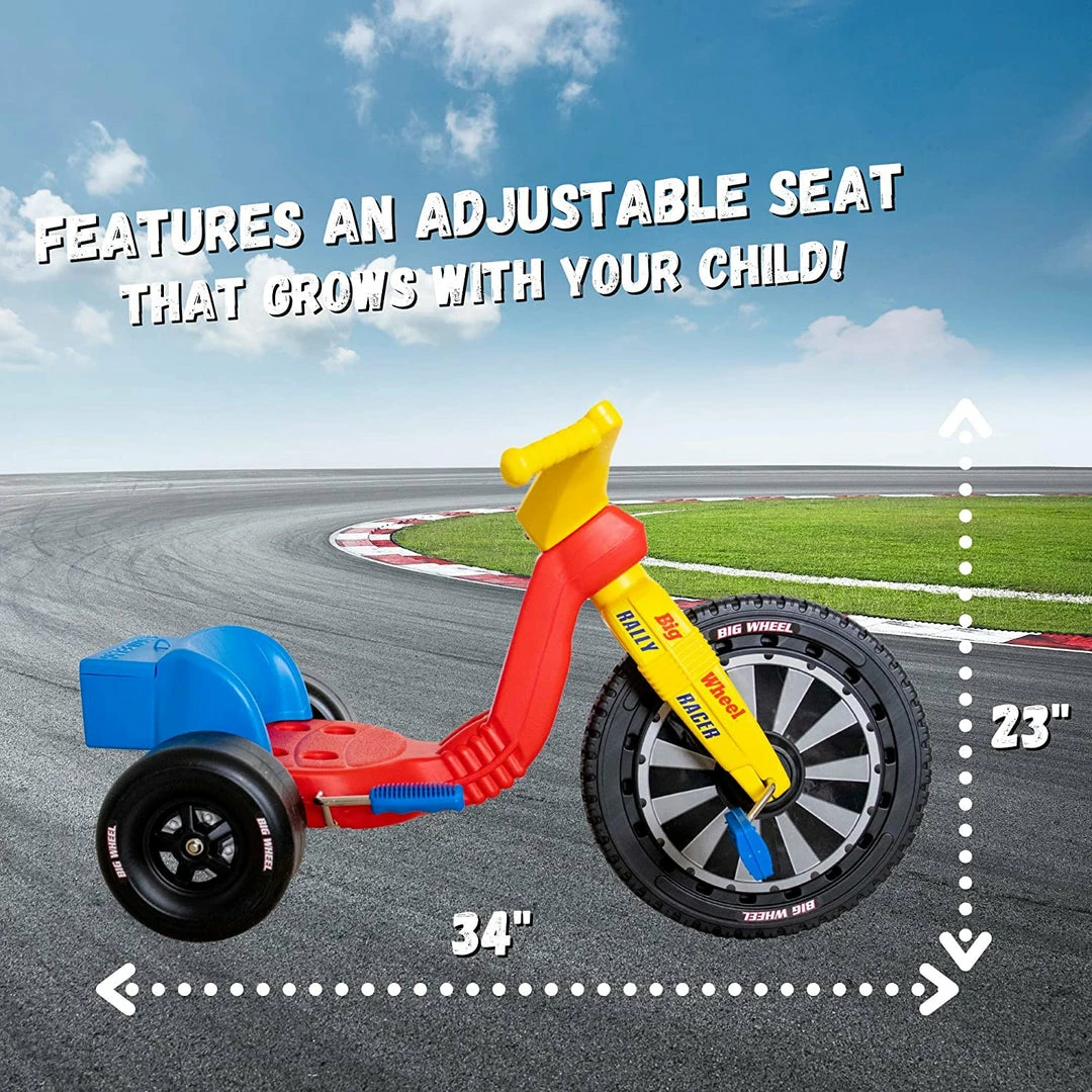 ShopHippo The Original Big Wheel 16 Inch Tricycle - Big Wheel For Kids 3-8 Boys Girls Outdoor Kids Toys Drift Trike With Spin Out Hand Brake - Rally Racer 7 ShopHippo The Original Big Wheel 16 Inch Tricycle - Big Wheel For Kids 3-8 Boys Girls Outdoor Kids Toys Drift Trike With Spin Out Hand Brake - Rally Racer
