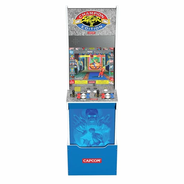 ShopHippo Arcade1UP Street Fighter II Big Blue Arcade With Riser And Exclusive Stool Bundle 8 ShopHippo Arcade1UP Street Fighter II Big Blue Arcade With Riser And Exclusive Stool Bundle
