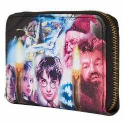 LOUNGEFLY Harry Potter Trilogy Sorcerers Stone Zip Around Wallet Harry Potter One Size New