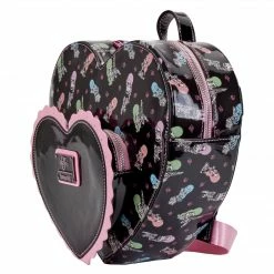 LOUNGEFLY Valfre Double Heart Mini Backpack Women's Double Strap Shoulder Bag Purse New 13 LOUNGEFLY Valfre Double Heart Mini Backpack Women's Double Strap Shoulder Bag Purse New