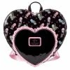 LOUNGEFLY Valfre Double Heart Mini Backpack Women's Double Strap Shoulder Bag Purse New 2 LOUNGEFLY Valfre Double Heart Mini Backpack Women's Double Strap Shoulder Bag Purse New