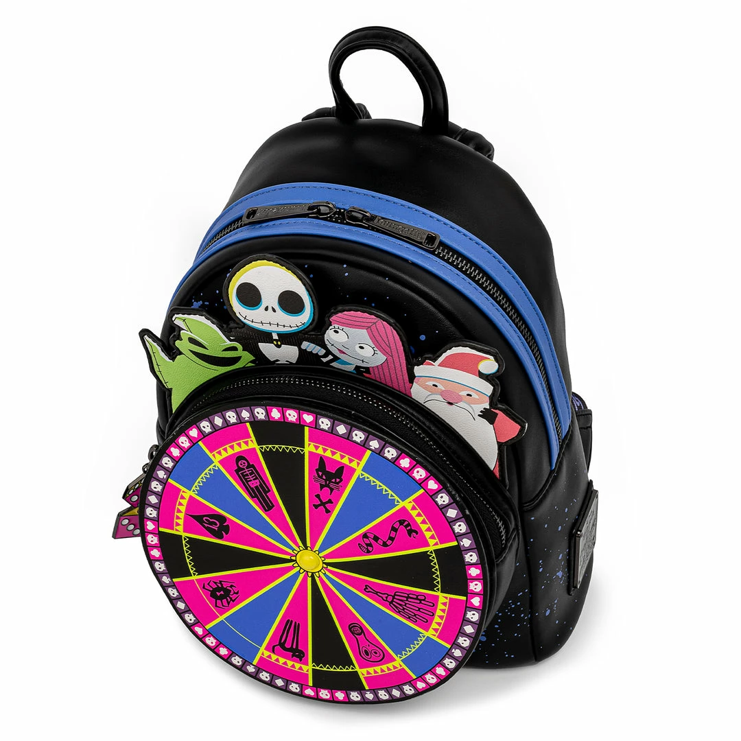 LOUNGEFLY Disney NBC Oogie Boogie Wheel Mini Backpack New 7 LOUNGEFLY Disney NBC Oogie Boogie Wheel Mini Backpack New