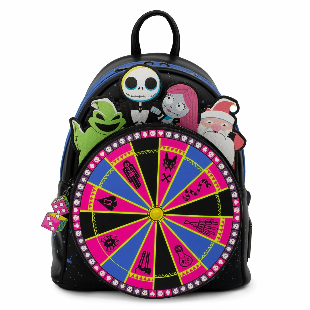 LOUNGEFLY Disney NBC Oogie Boogie Wheel Mini Backpack New 3 LOUNGEFLY Disney NBC Oogie Boogie Wheel Mini Backpack New