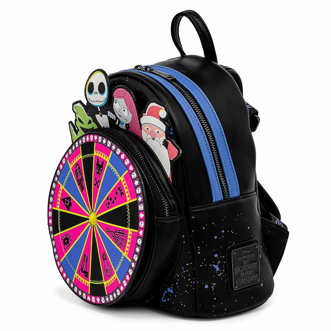 LOUNGEFLY Disney NBC Oogie Boogie Wheel Mini Backpack New 6 LOUNGEFLY Disney NBC Oogie Boogie Wheel Mini Backpack New