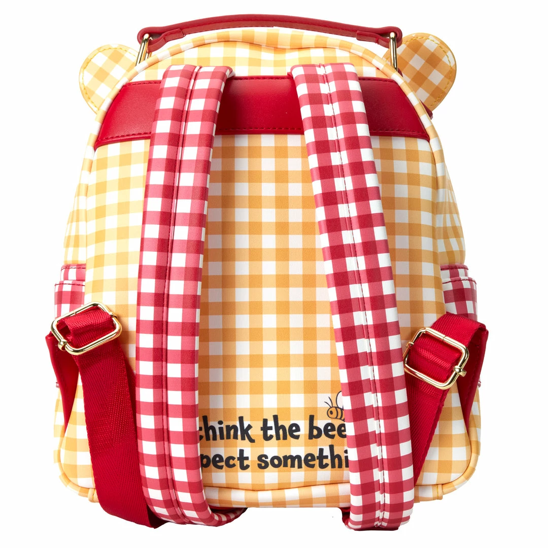 New LOUNGEFLY Disney Winnie The Pooh Gingham Womens Double Strap Shoulder Bag Purse 4 New LOUNGEFLY Disney Winnie The Pooh Gingham Womens Double Strap Shoulder Bag Purse