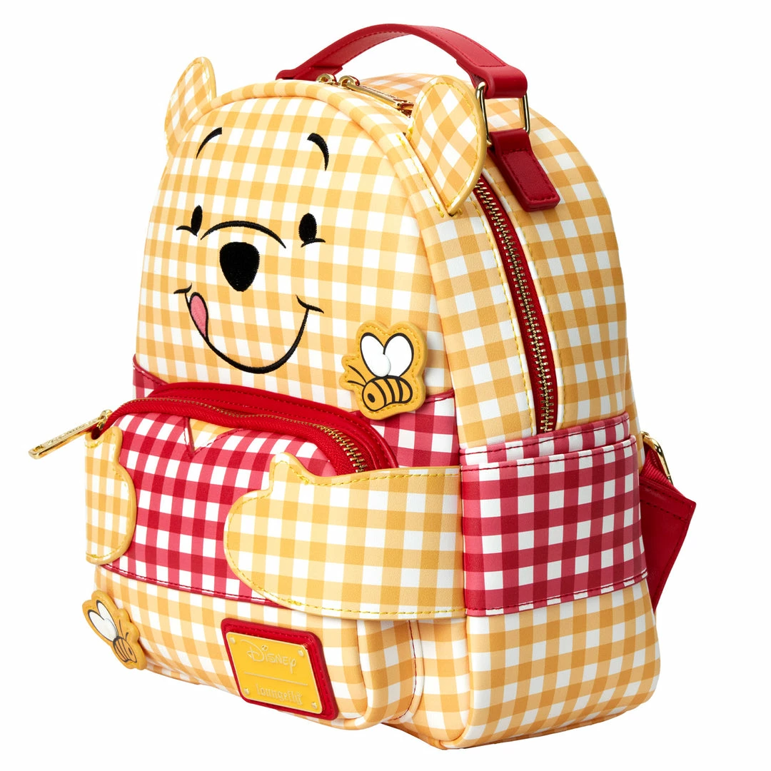 New LOUNGEFLY Disney Winnie The Pooh Gingham Womens Double Strap Shoulder Bag Purse 7 New LOUNGEFLY Disney Winnie The Pooh Gingham Womens Double Strap Shoulder Bag Purse
