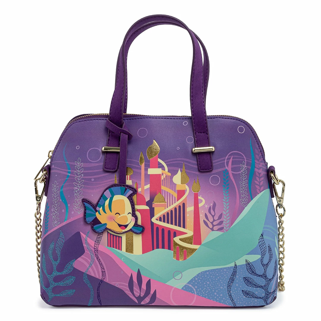 New LOUNGEFLY Disney Ariel Castle Collection Crossbody 4 New LOUNGEFLY Disney Ariel Castle Collection Crossbody