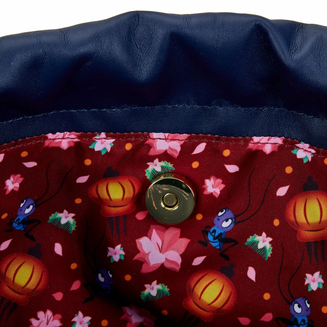 LOUNGEFLY Disney Mulan Castle Cinch Sack Crossbody Bag Mulan One Size New 5 LOUNGEFLY Disney Mulan Castle Cinch Sack Crossbody Bag Mulan One Size New