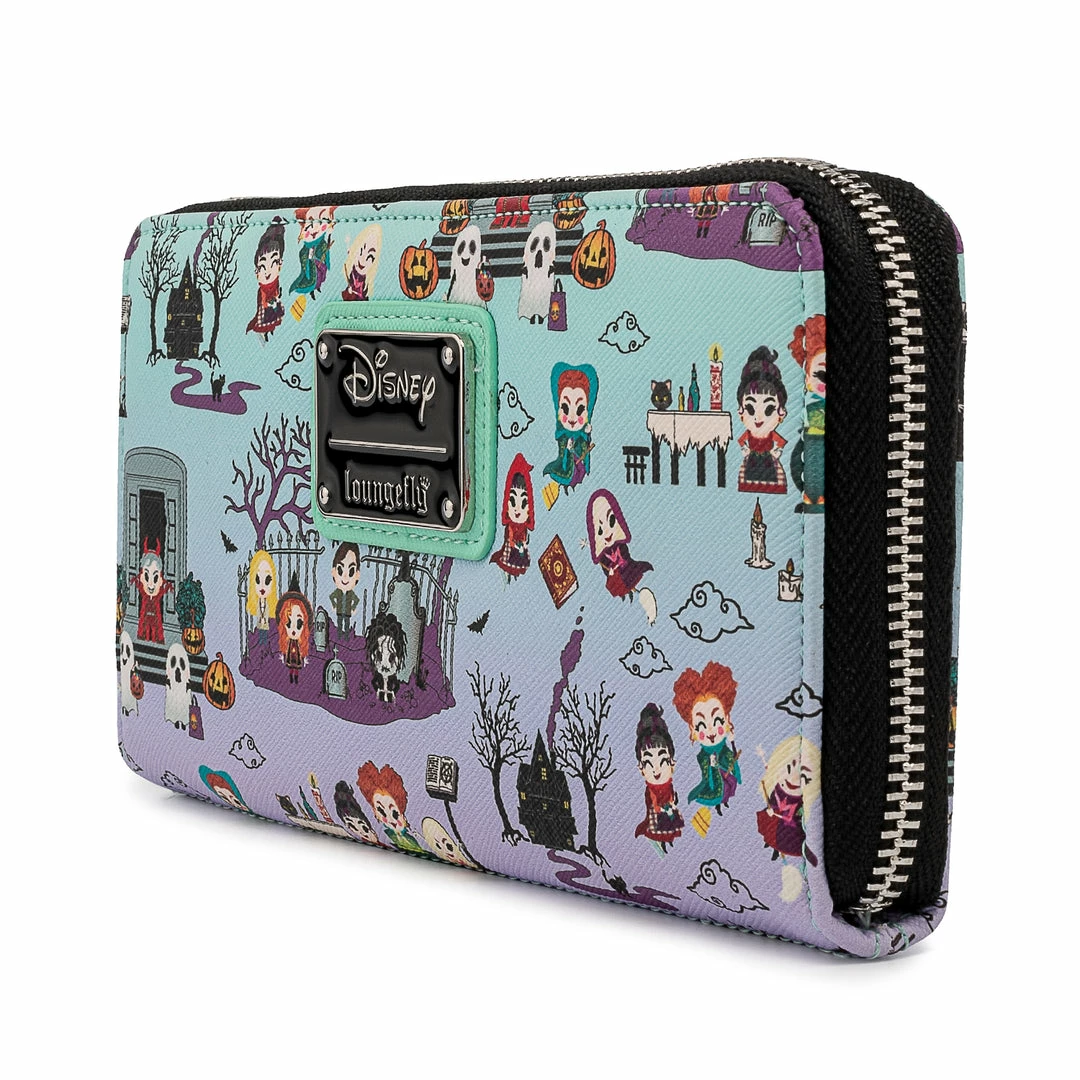 LOUNGEFLY Disney Hocus Pocus Scene Aop Ziparound Wallet New 7 LOUNGEFLY Disney Hocus Pocus Scene Aop Ziparound Wallet New
