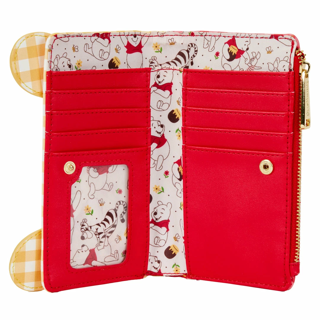New LOUNGEFLY DISNEY WINNIE THE POOH GINGHAM WALLET 5 New LOUNGEFLY DISNEY WINNIE THE POOH GINGHAM WALLET