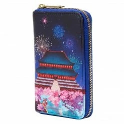 LOUNGEFLY Disney Mulan Castle Zip Around Wallet Mulan One Size New 9 LOUNGEFLY Disney Mulan Castle Zip Around Wallet Mulan One Size New
