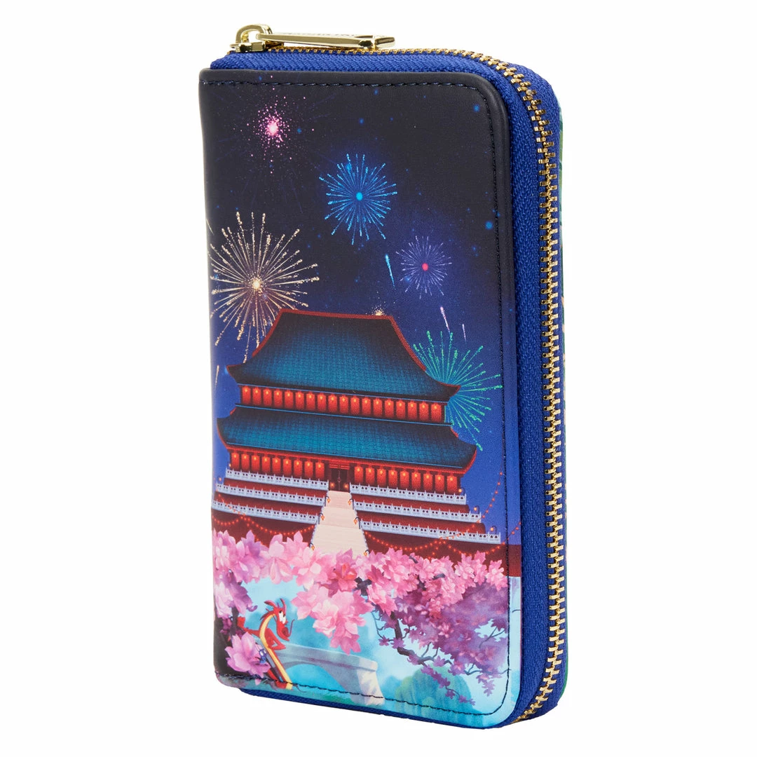 LOUNGEFLY Disney Mulan Castle Zip Around Wallet Mulan One Size New 6 LOUNGEFLY Disney Mulan Castle Zip Around Wallet Mulan One Size New