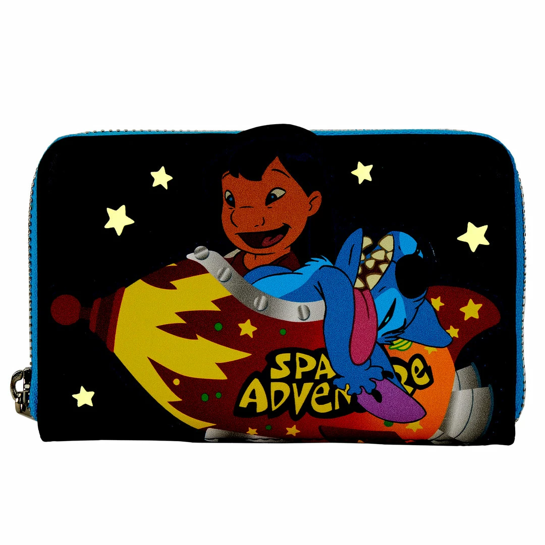 New LOUNGEFLY Women's Disney Lilo And Stitch Space Adventure Zip-Around Wallet 7 New LOUNGEFLY Women's Disney Lilo And Stitch Space Adventure Zip-Around Wallet