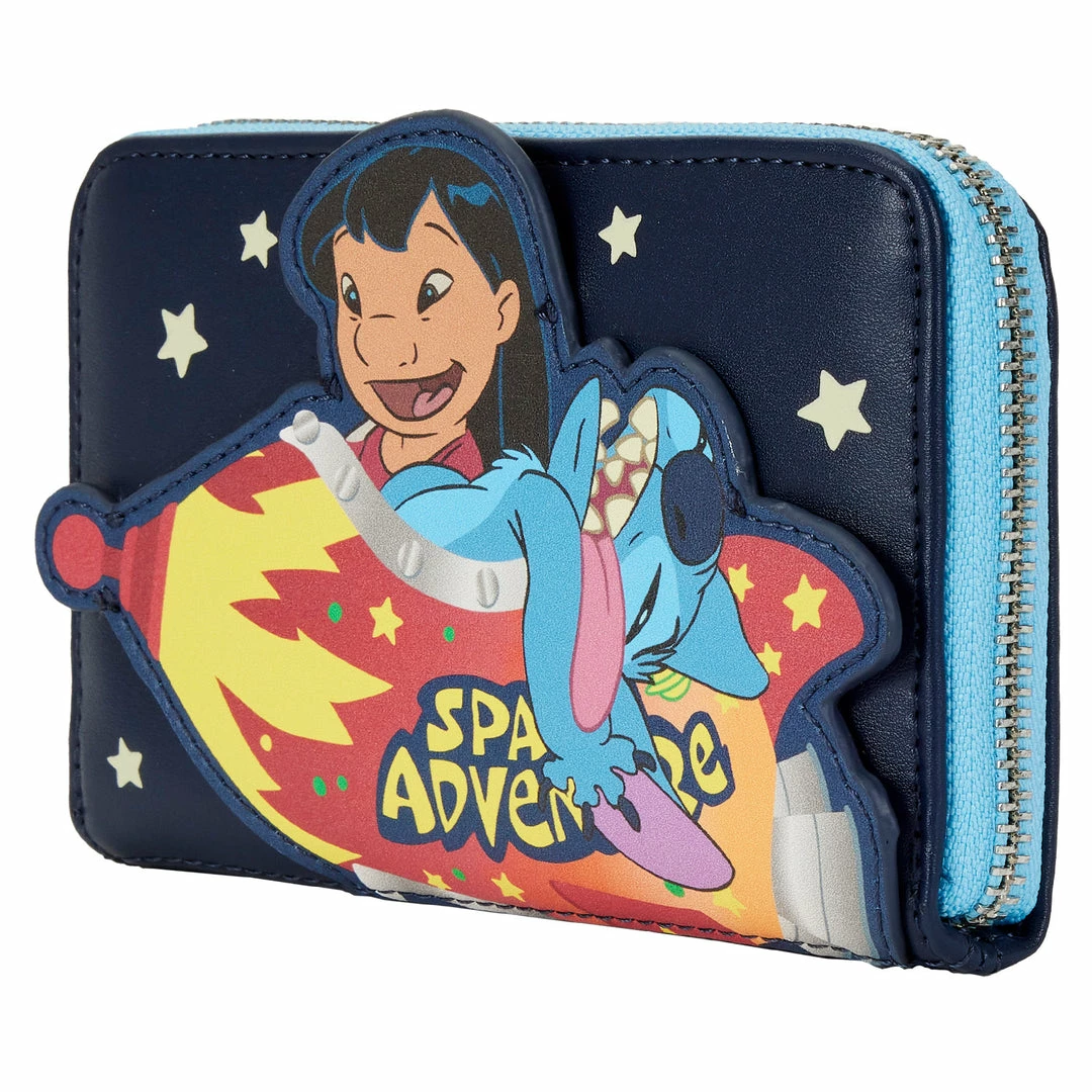 New LOUNGEFLY Women's Disney Lilo And Stitch Space Adventure Zip-Around Wallet 6 New LOUNGEFLY Women's Disney Lilo And Stitch Space Adventure Zip-Around Wallet