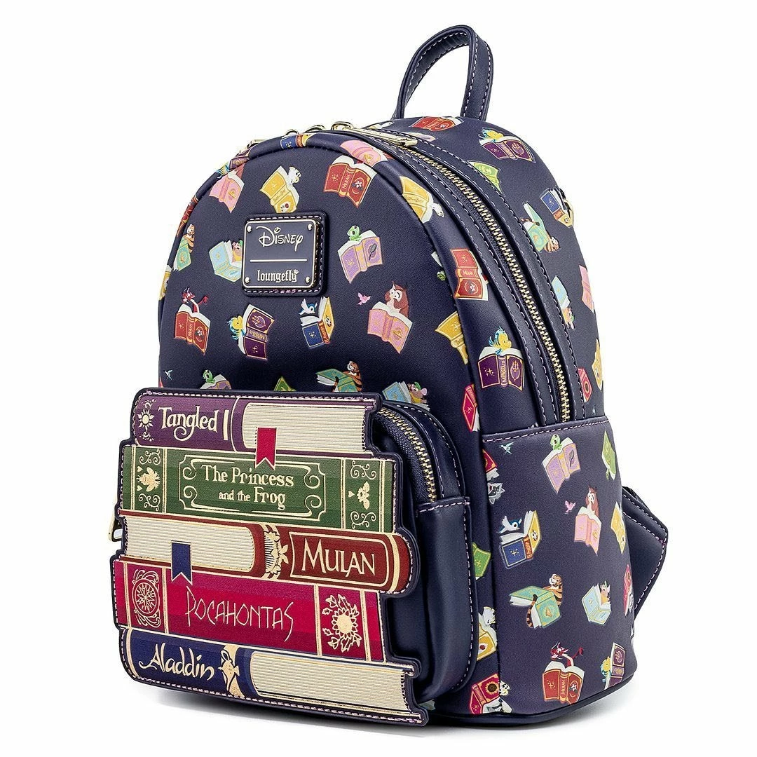 ShopHippo LOUNGEFLY Disney Princess Books All Over Print Womens Double Strap Shoulder Bag Purse New 6 ShopHippo LOUNGEFLY Disney Princess Books All Over Print Womens Double Strap Shoulder Bag Purse New