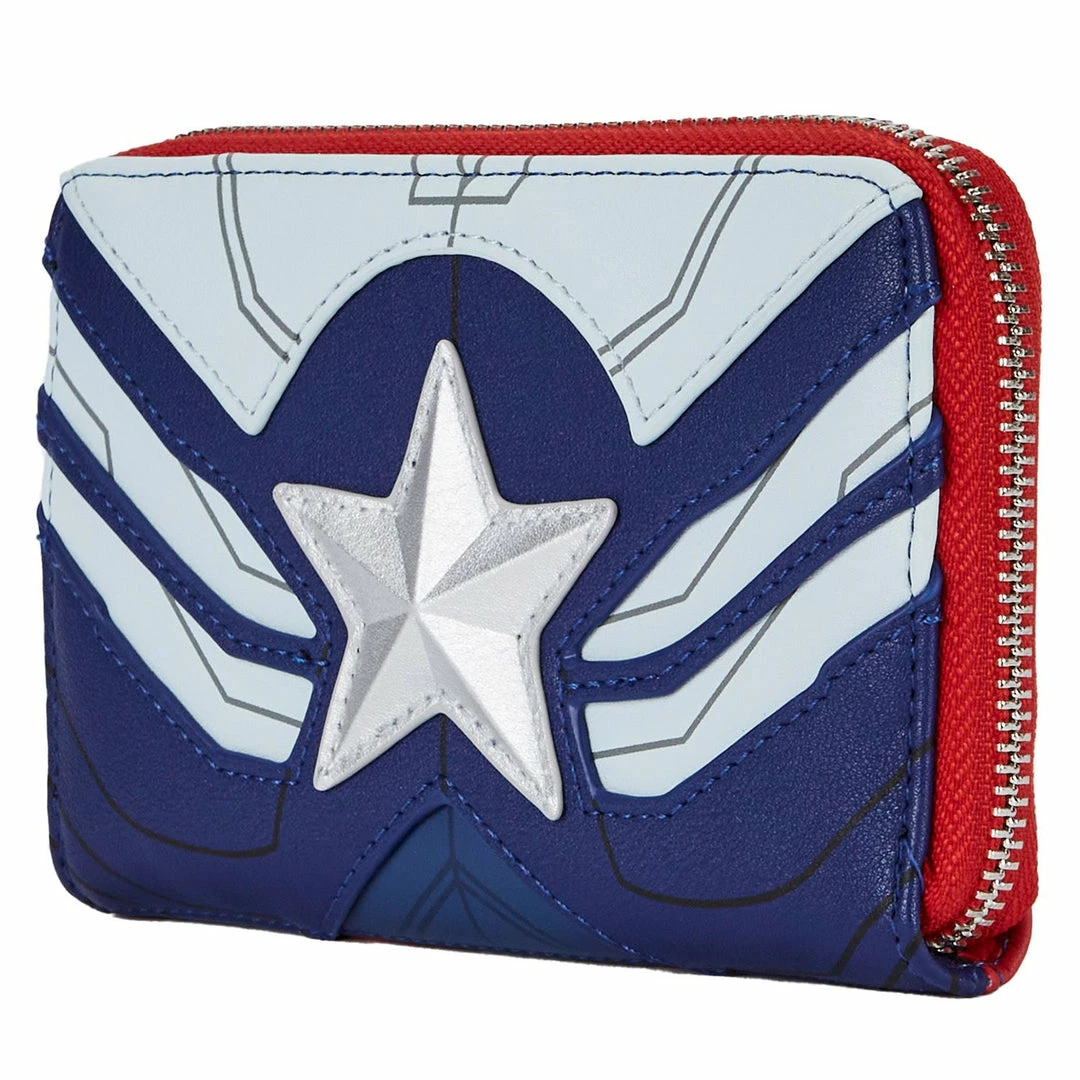 New LOUNGEFLY MARVEL FALCON CAPTAIN AMERICA COSPLAY ZIP AROUND WALLET 6 New LOUNGEFLY MARVEL FALCON CAPTAIN AMERICA COSPLAY ZIP AROUND WALLET