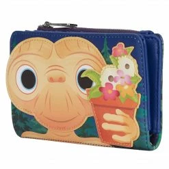 New LOUNGEFLY ET FLOWER POT FLAP WALLET