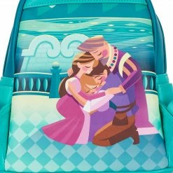 New LOUNGEFLY Disney Tangled Princess Castle Womens Double Strap Shoulder Bag Purse 15 New LOUNGEFLY Disney Tangled Princess Castle Womens Double Strap Shoulder Bag Purse