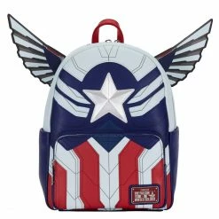 New LOUNGEFLY MARVEL FALCON CAPTAIN AMERICA COSPLAY MINI BACKPACK