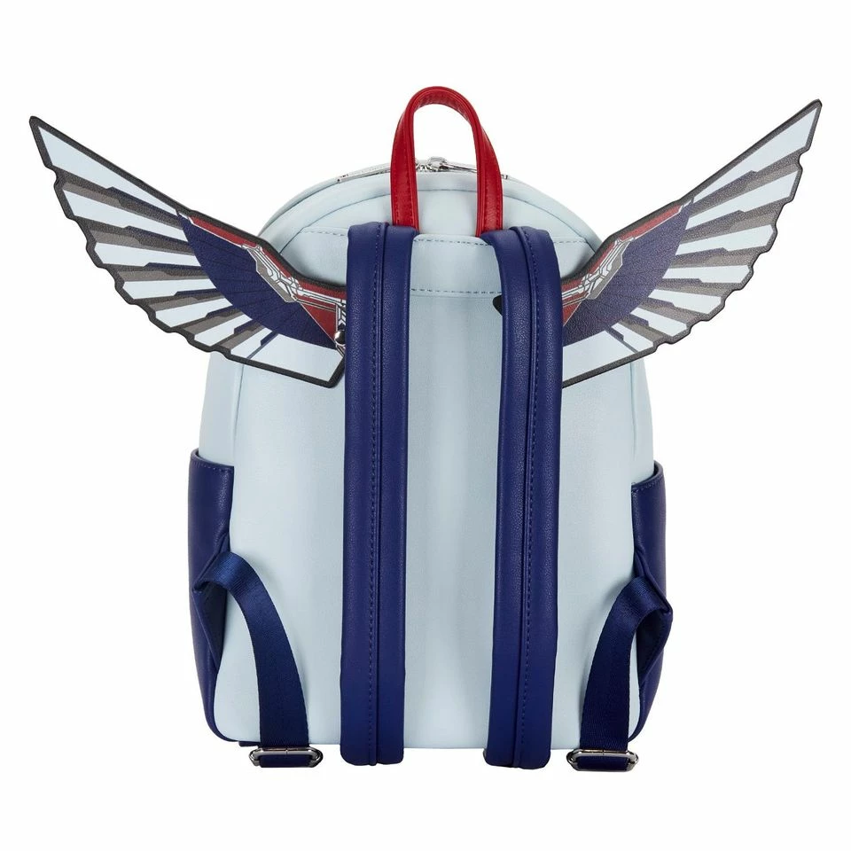 New LOUNGEFLY MARVEL FALCON CAPTAIN AMERICA COSPLAY MINI BACKPACK 4 New LOUNGEFLY MARVEL FALCON CAPTAIN AMERICA COSPLAY MINI BACKPACK