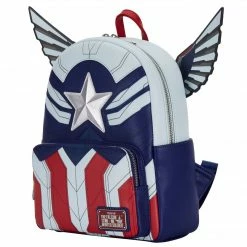 New LOUNGEFLY MARVEL FALCON CAPTAIN AMERICA COSPLAY MINI BACKPACK 10 New LOUNGEFLY MARVEL FALCON CAPTAIN AMERICA COSPLAY MINI BACKPACK
