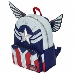 New LOUNGEFLY MARVEL FALCON CAPTAIN AMERICA COSPLAY MINI BACKPACK 11 New LOUNGEFLY MARVEL FALCON CAPTAIN AMERICA COSPLAY MINI BACKPACK