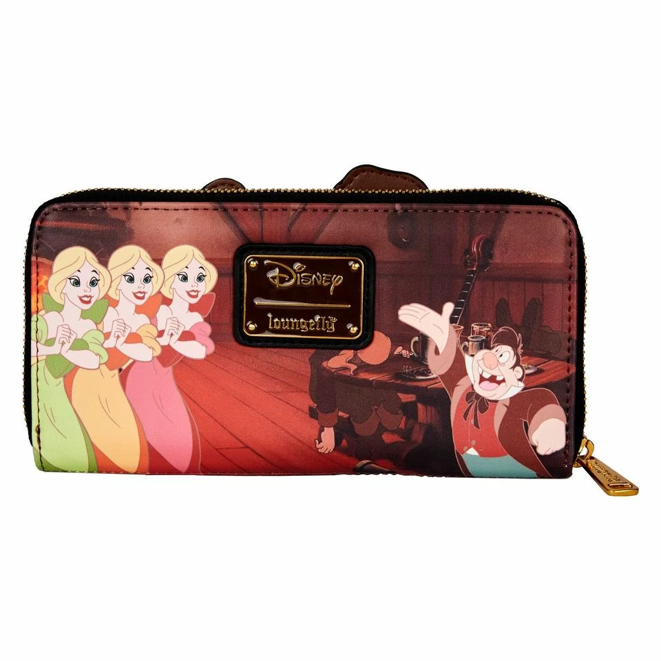 LOUNGEFLY Disney Villains Scene Gaston Ziparound Wallet New 4 LOUNGEFLY Disney Villains Scene Gaston Ziparound Wallet New